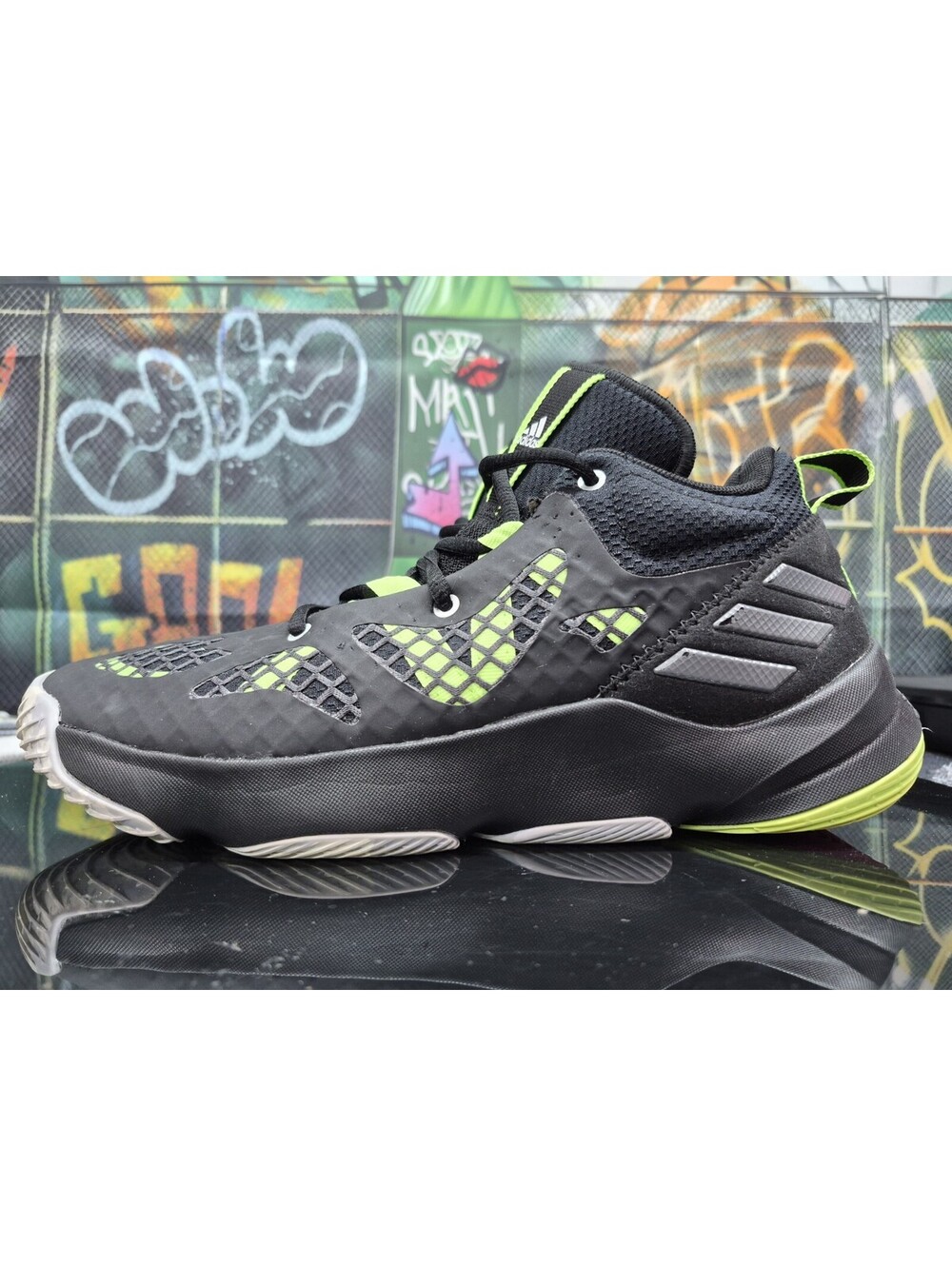 Adidas Pro N3XT Men Sneakers Size 8.5M Black Green Athletic Shoes G58893